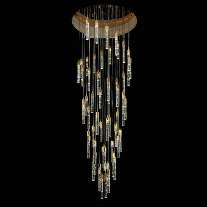 Modern Floating Spiral Crystal Bubble Chandelier for Highceiling