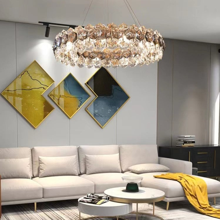 Light Luxury Flower Petal Chandelier Suit for Living/Dining Room/ Bedroom  Round, Oval