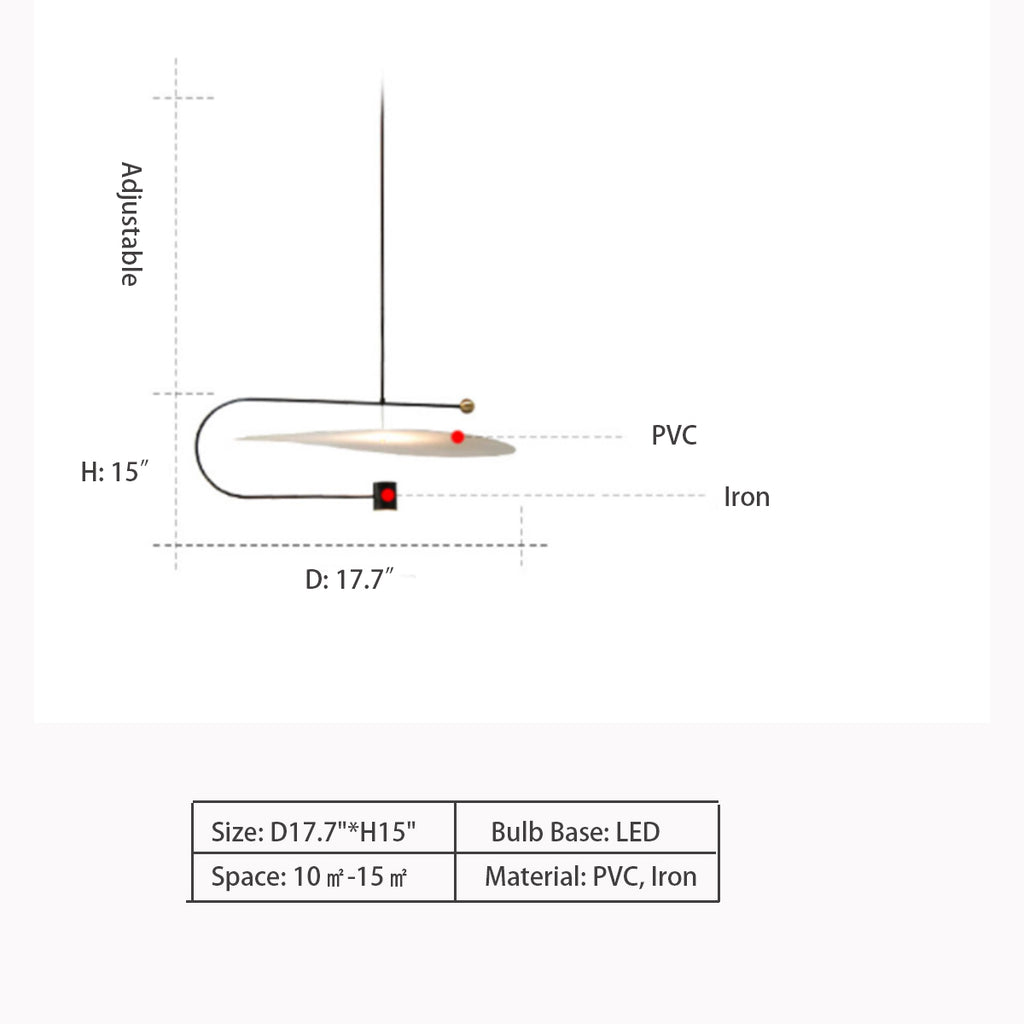 D17.7"*H15"  Float Wide Pendant Light by Ladies & Gentlemen Studio  Scandinavian Art UFO Pendant Light for Kitchen Island/Coffee Table/Study   minimalist, nordic