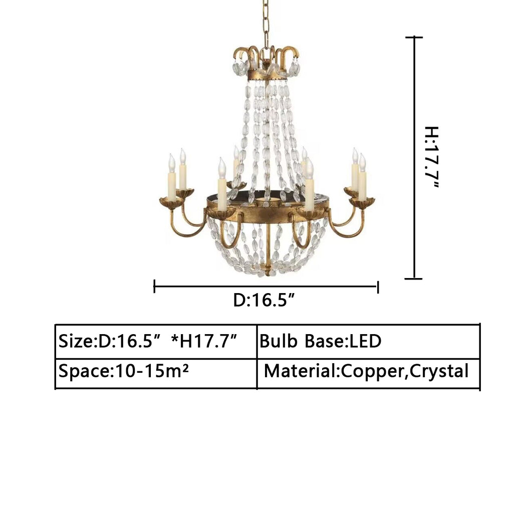 6lights D16.5" E. F. Chapman Paris Flea Market 39 Inch 12 Light Chandelier by Visual Comfort and Co. E.F. Chapman Paris Flea Market Chandelier , Party Flea Market Grande Chandelier,Visual Comfort Paris Flea Market Grande Chandelier