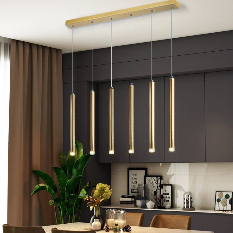 ET2 Flute 11.75" Linear Pendant , SKU# 3200, VEVANO same version, gold, linear, moden pendant, kitchen island, dining table , 