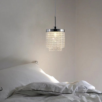 modern, crystal, tiered, pendant light,chrome, bedside, coffe table, kitchen island, dining table, bar, entrance, walk in clostse