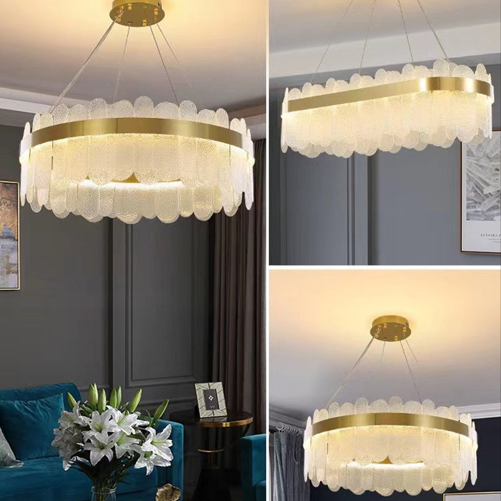 light luxury, brass, pendant, glass, chandelier, chandellier, suit, living room, dining room, bedroom, kitchen island