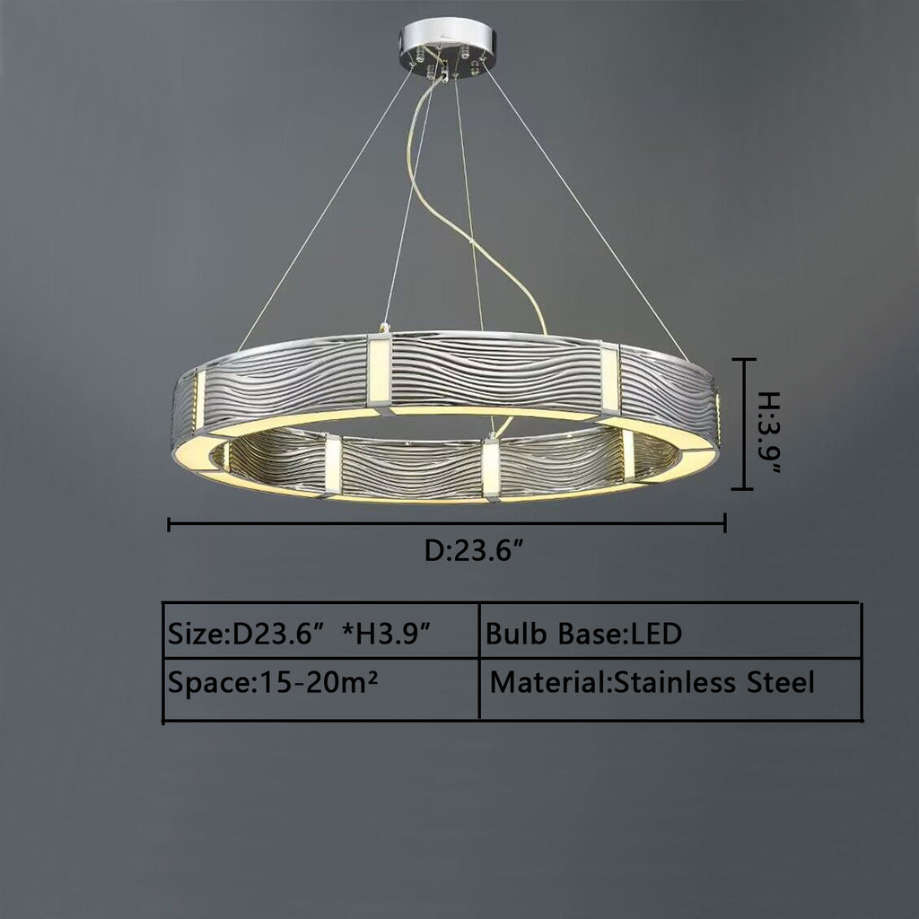 D23.6INCHES Aura pendant modern gold/chrome crystal chandelier visual comfortable art round chandelier light for coffee table /bar/dining table /living room/bedroom/coffee shop /