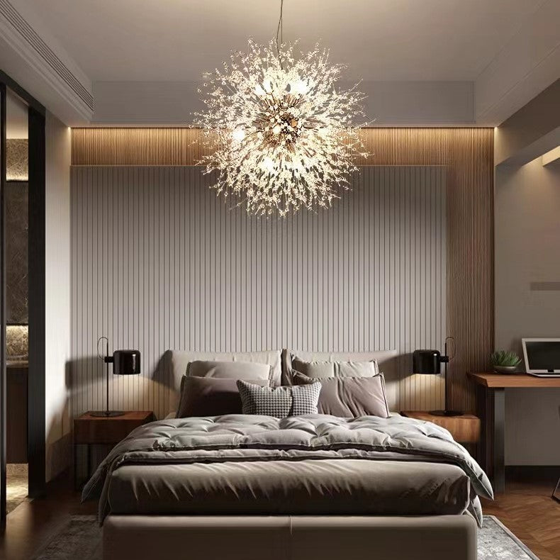 dandelion, crystal, pendant, chandelier suit, ceiling, bedroom, living room, dining table