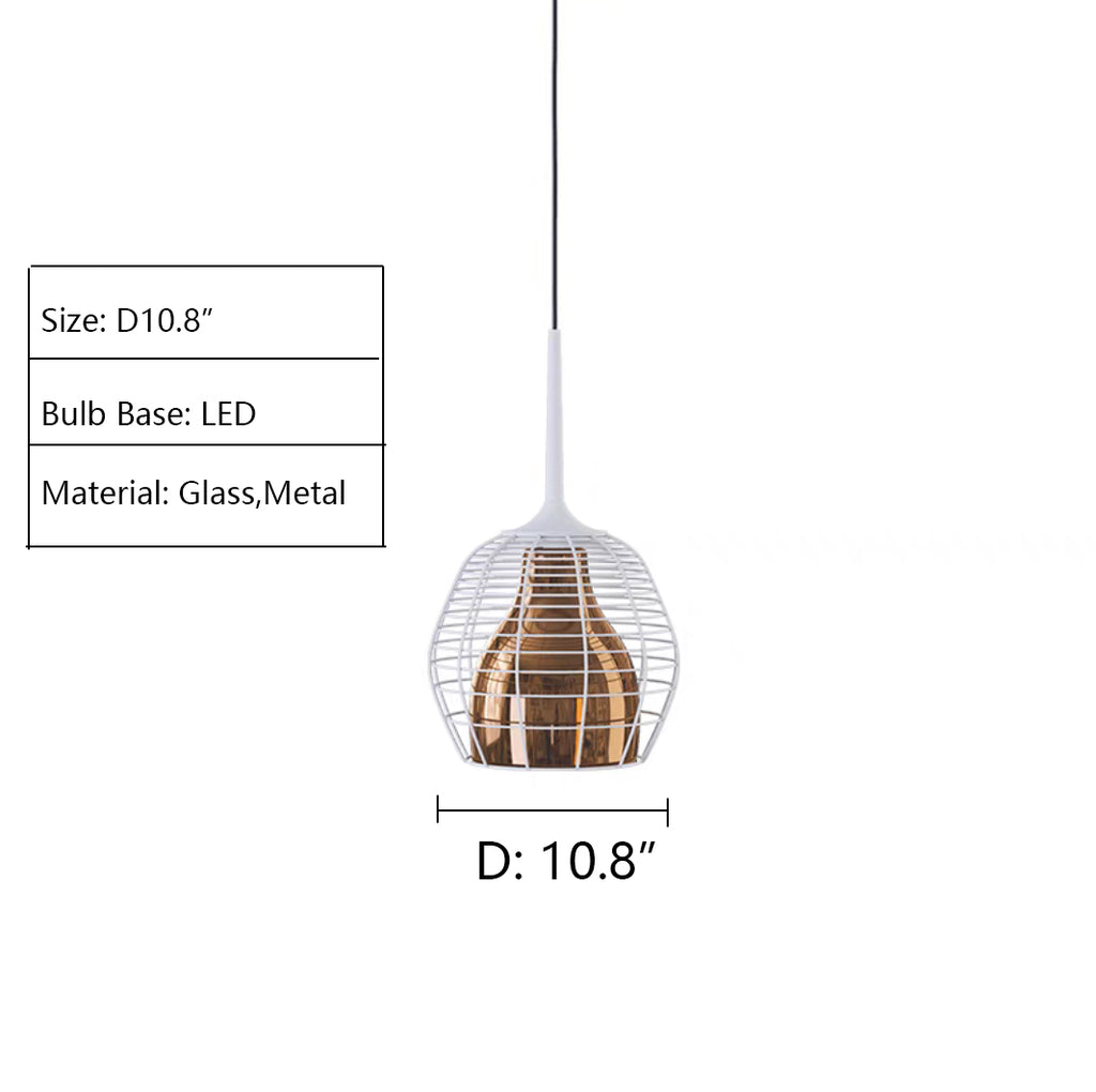 Round Disk: 1Head  avant, largel pendant, cage, minimalist,cluster, collection, dining room, kitchen island, bedside  Signature Open Cage Pendant,LODES DIESEL CAGE LARGE CLUSTER PENDANT LAMP,Cage Large Pendant,Cage Pendant Light