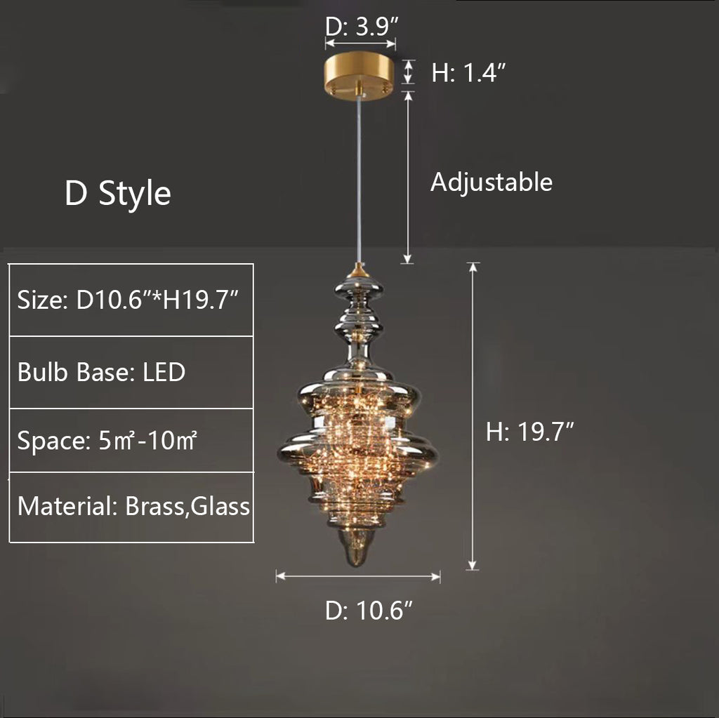 D: D10.2"*H19.7"  glass, unique, copper, brass, starburst, modern, transparent, group, collection, dining table, kitchen island, bar