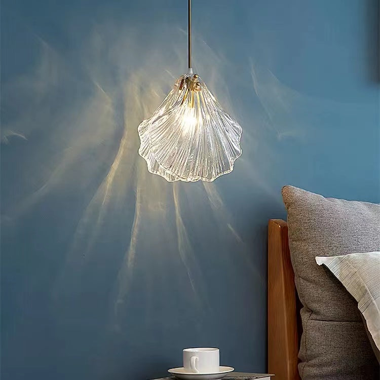 seashell, art, boho, bohemia, glass, pure, pendant, white, innocent, elegant, natural, bedside lamp, entryway, foyer, hallway, walk-in closets, bedroom, cofffee table, personal space