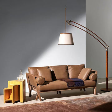 nordic, scandinavian, minimalist, floor lamp, glass, adjustable, vertical, bedroom, living room