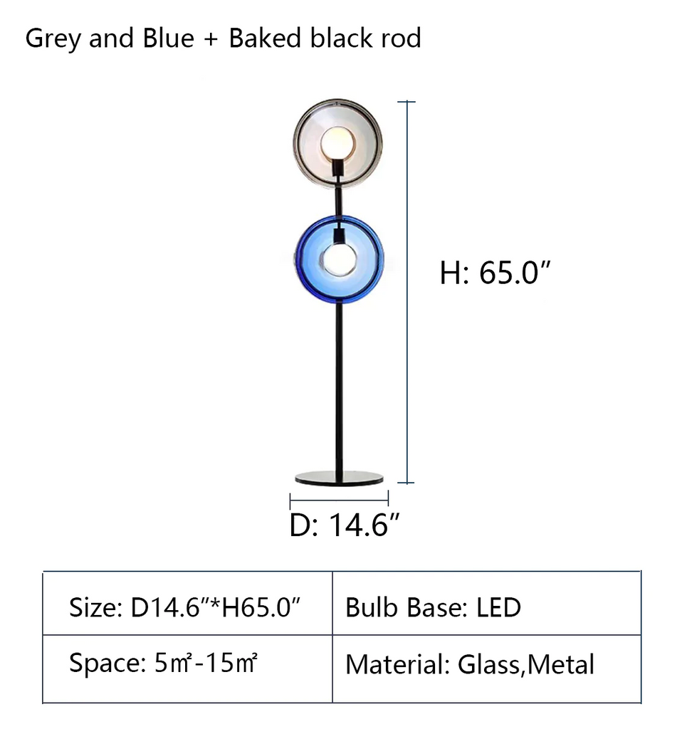 Floor Lamp: D14.6"*H65" 