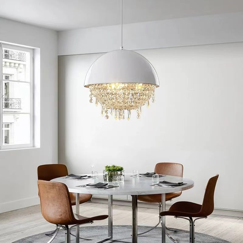 Ozero by Manooi ( brass ) replica chandelier   Contemporary Art Half-Dome Crystal Pendant Chandelier for Dining Room