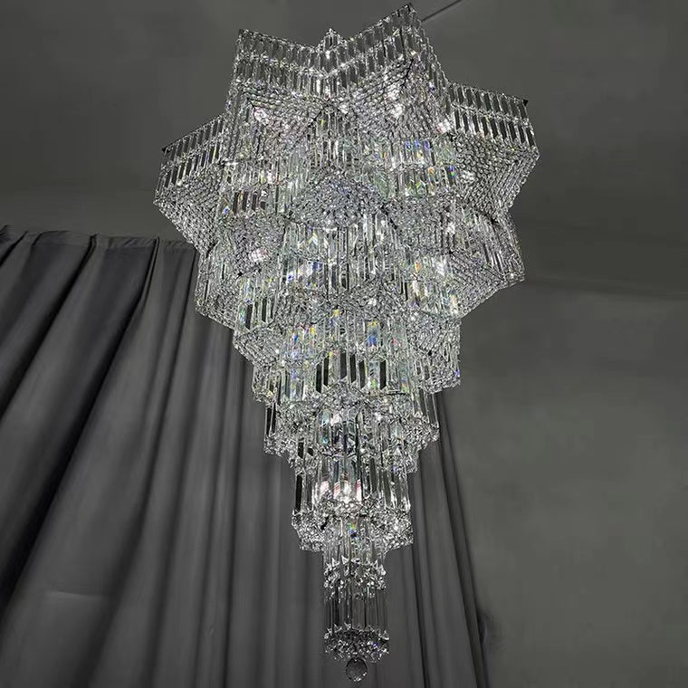 modern extra large affordable golden luxury gorgeous stunning engaging applicable proper fitting good enough requisite enthralling interesting bling bling a real head turner user friendly crystal chandelier for foyer/big hallway/high ceiling living room/duplex/villa