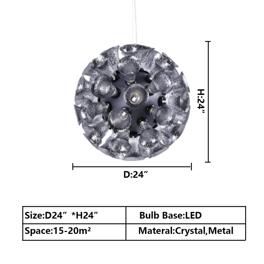 D24" extra large/oversized Artistic Globe Horn Chandelier Modern Designer Chalice Suspension Pendant Light For Dining Room/Coffee Table ball flower crystal chandelier,glass pendant light