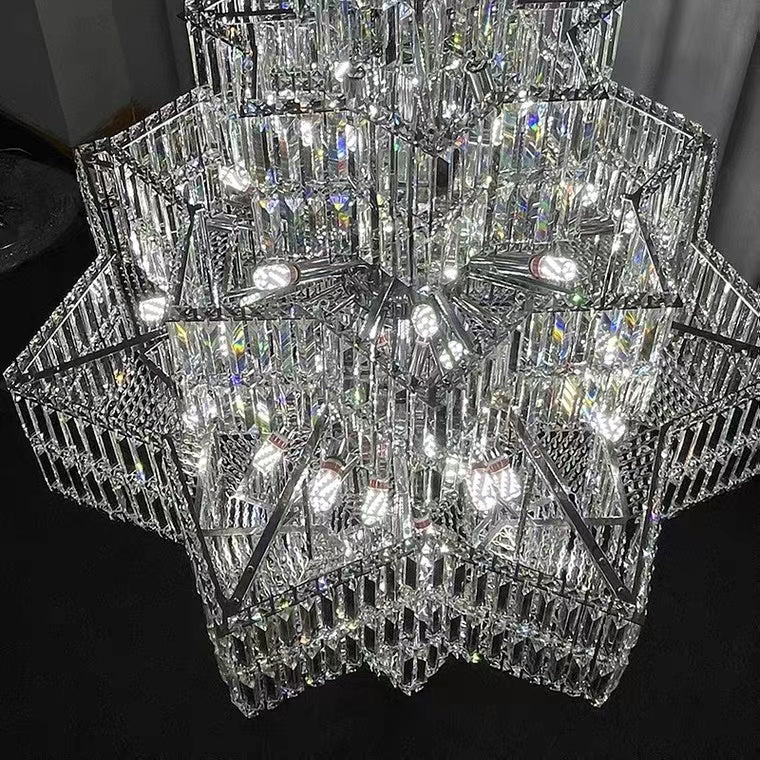 modern extra large affordable golden luxury gorgeous stunning engaging applicable proper fitting good enough requisite enthralling interesting bling bling a real head turner user friendly crystal chandelier for foyer/big hallway/high ceiling living room/duplex/villa