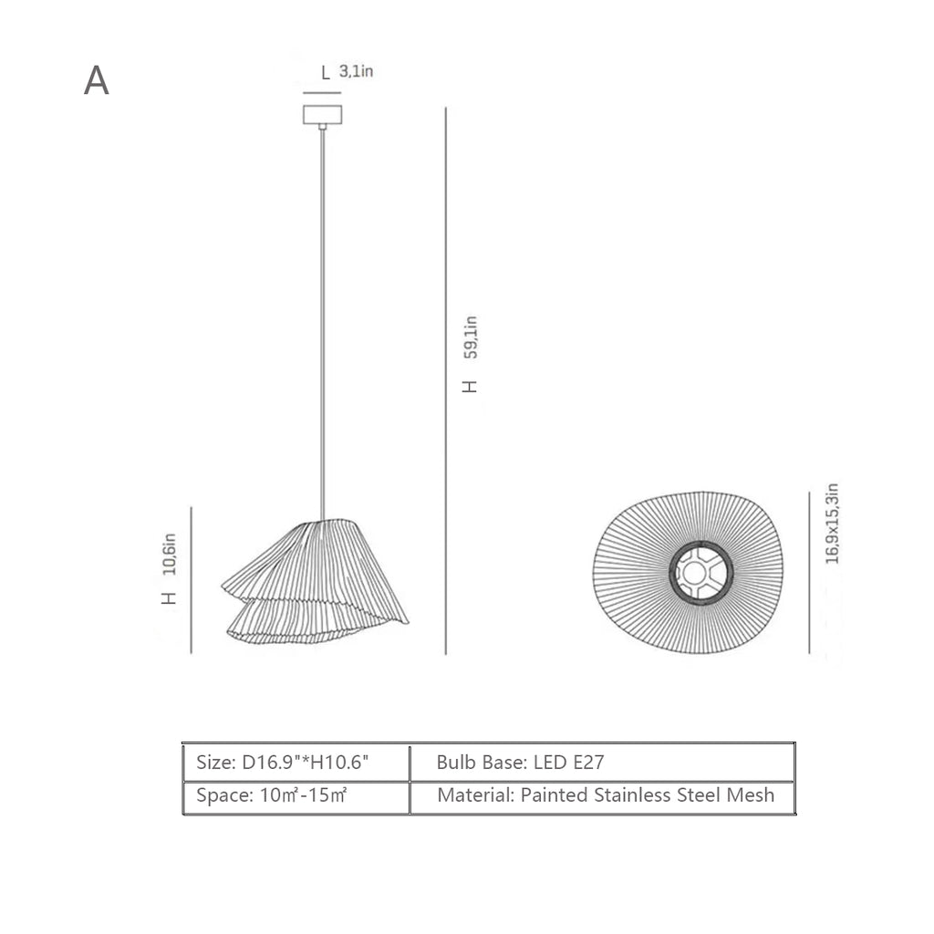 A: D16.9"*H10.6"  Arturo Alvarez ,  "a-emotional light Tempo Vivace Pendant Light" (Stock ID 5731093637),  Tempo Vivace Pendant Light, tiered,  white, beige, gery and taupe, dynamism, art, Spanish