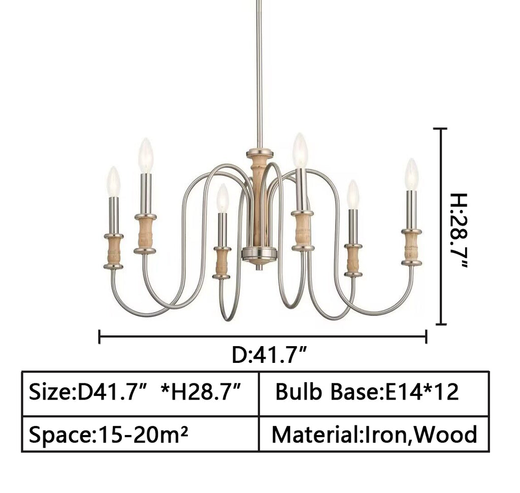 D41.7" Karthe 2-Tier Chandelier by Kichler ,American Rustic Candle Branch Retro Chandelier For Living Room/Dining Room/Bedroom