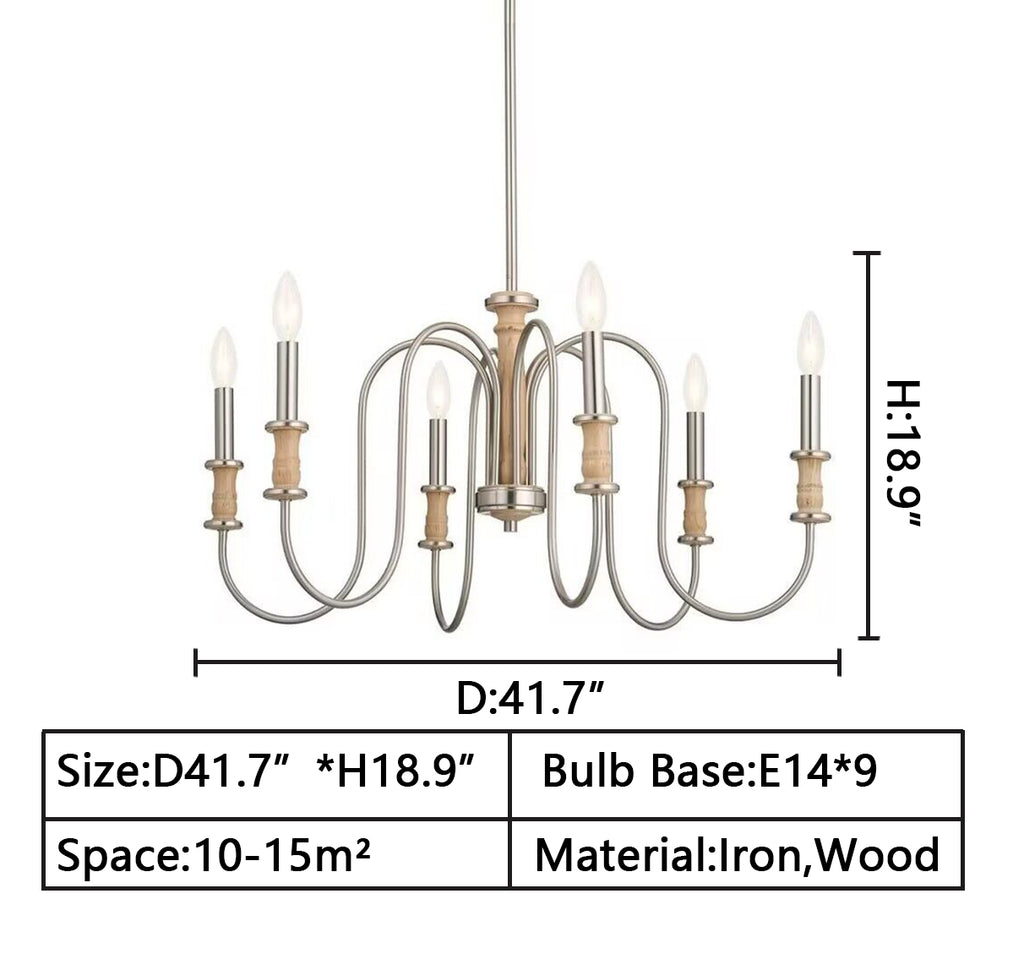 D41.7" Karthe 2-Tier Chandelier by Kichler ,American Rustic Candle Branch Retro Chandelier For Living Room/Dining Room/Bedroom