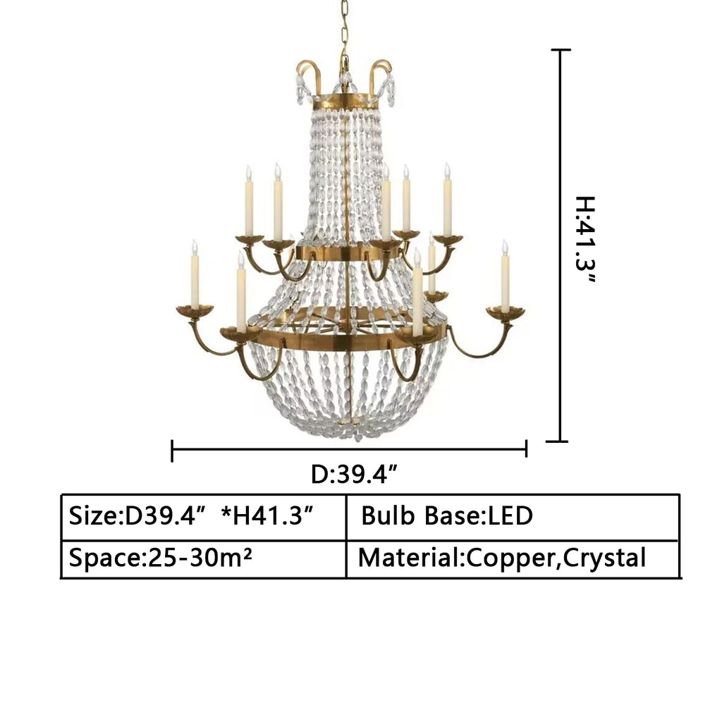 E. F. Chapman Paris Flea Market 39 Inch 12 Light Chandelier by Visual Comfort and Co. E.F. Chapman Paris Flea Market Chandelier , Party Flea Market Grande Chandelier,Visual Comfort Paris Flea Market Grande Chandelier