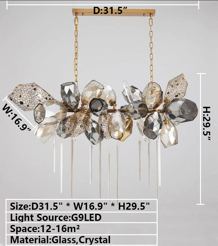 D31.5"*H29.5"W16.9" Long dining  table chandelier contemporary style chandelier for dining table /room/bedroom/bathroom...