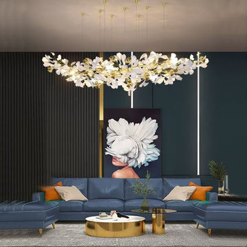 Modern Fashion Ginkgo Leaf-shaped Dining Table Chandelier, Creative Personalized Art Personalized Art Branch Light 