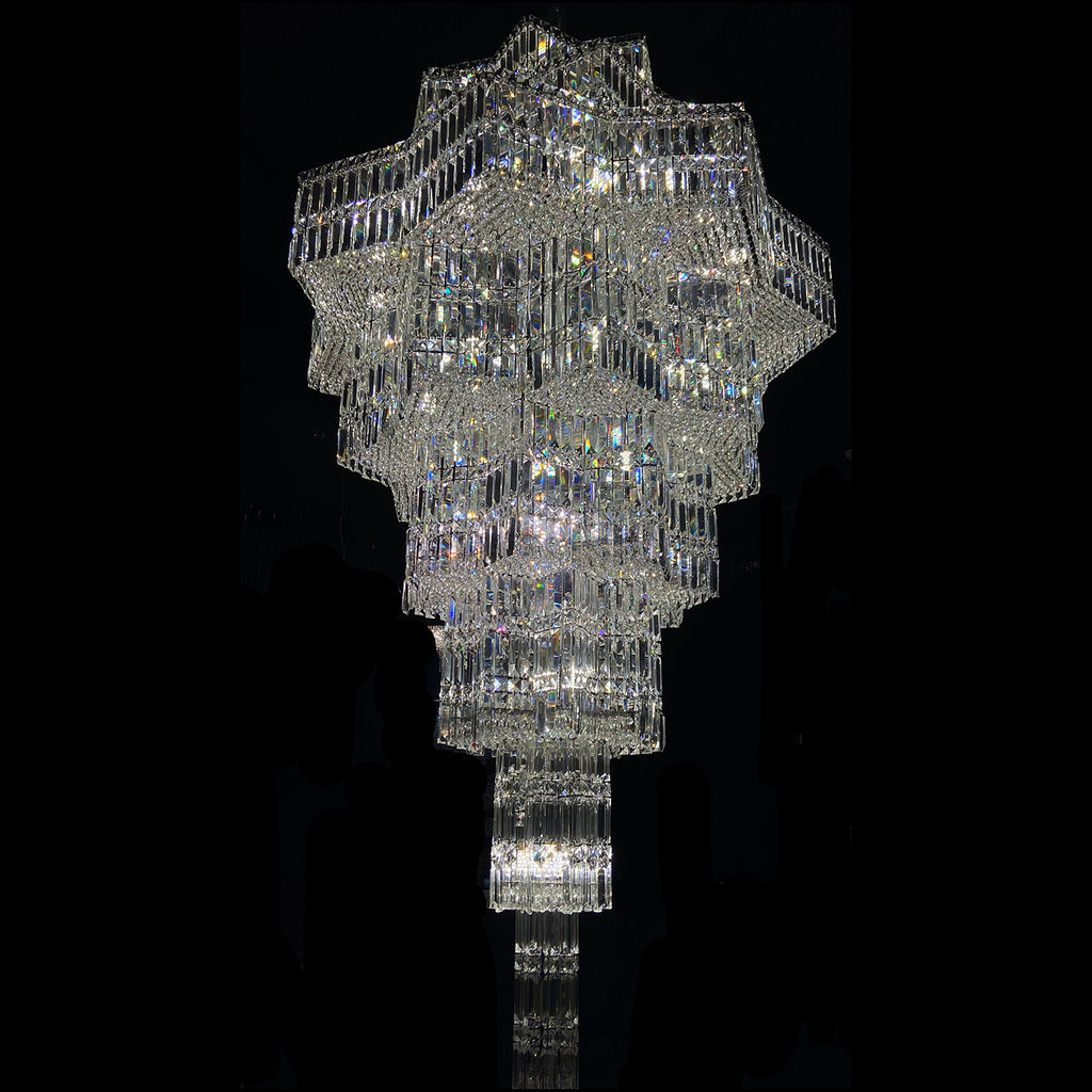 modern extra large affordable golden luxury gorgeous stunning engaging applicable proper fitting good enough requisite enthralling interesting bling bling a real head turner user friendly crystal chandelier for foyer/big hallway/high ceiling living room/duplex/villa