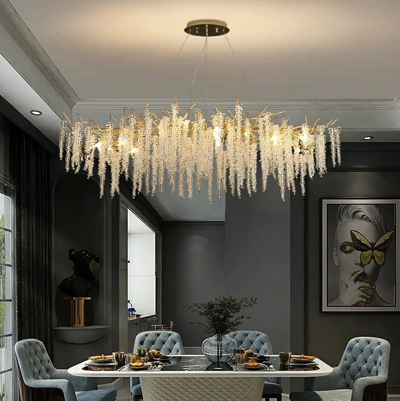 Extra Large  European Light Luxury Dining Crystal Chandelier De signer Modern Living Room Light Fixture home. , coffee shops, restaurants, bars, hotels.entryway,foyer