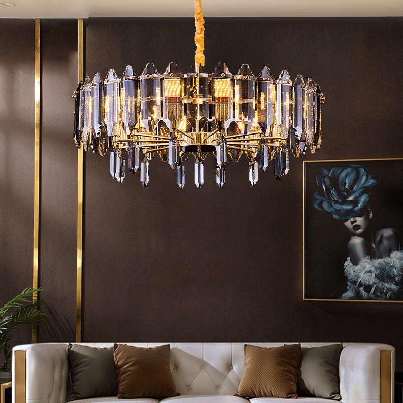 Modern Elegant Transparent Crystal Pendant Chandelier Suit for Dining/Living Room 