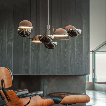 Post-modern Iron Bransh Half-sphere Collection Chandelier for Living/Dining Room/Bedroom 