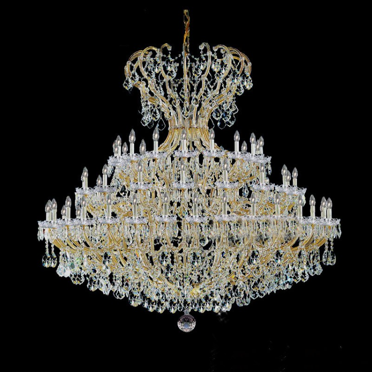 Extra large multi-layers candle Traditional luxury crystal chandelier  from the Maria Thersea Collection Model:8187 CH C  build same model.for villas/duplex buildings/lofts living room/bedroom/foyer/entryway/staircase. 