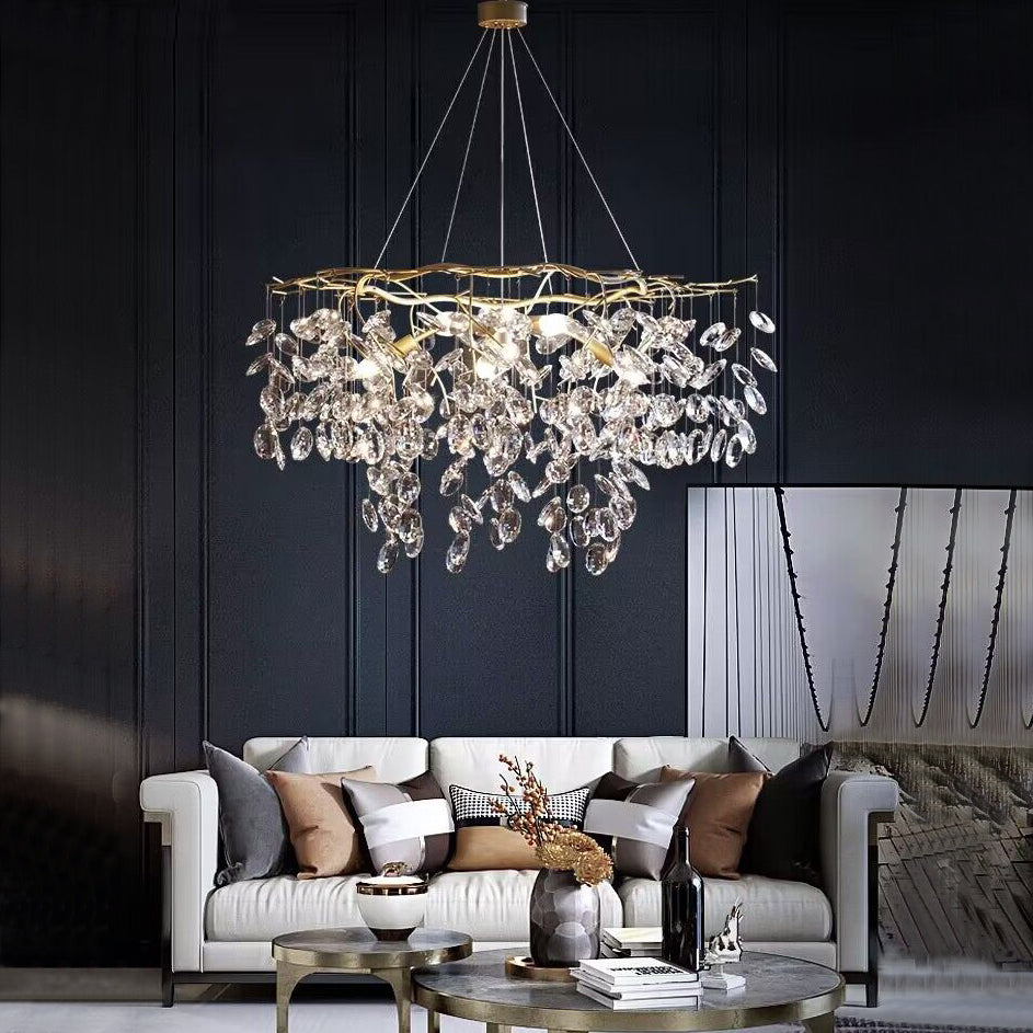 Small flower romantic crystal chandelier  modern bedroom/living room/dining room/light fixture 