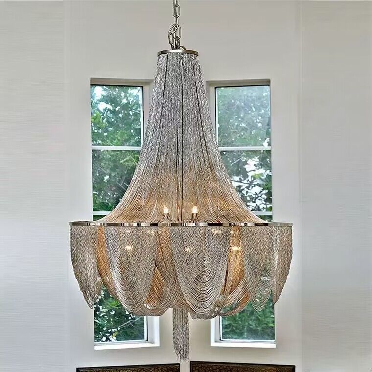 maxim lighting lampe Maxim Lighting  Chantilly 40-Light Polished Nickel Modern/Contemporary Bowl Pendant Light empire luxury chandelier tassel light foyer extra large light halllway huge light chandelier 