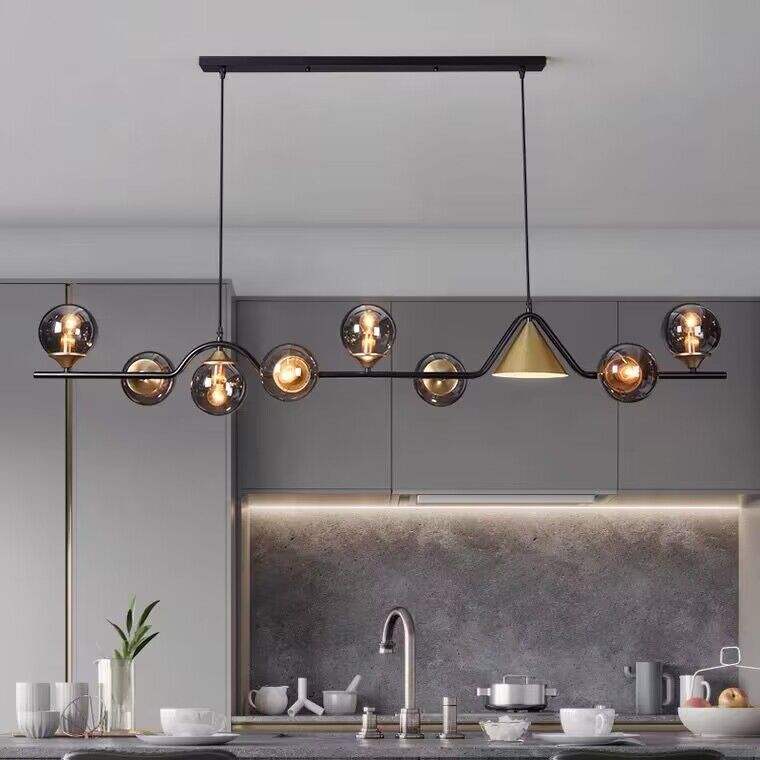 Scandinavian 2023 New Personalized Creative Magic Bean Bubble Dining Table Chandelier Bar Kitchen Island Long Pendant Light  EXTRA LONG LINEAR 