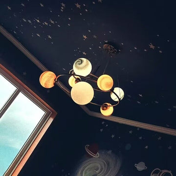 Sphere Space Star chandelier kids room/nursery room/nordic modern chandelier ring-light  chandelier 