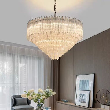 2023 New Modern Light Luxury Gold/Chrome Crystal Chandelier Art Creative Multi-tiered Crystal Light For Living Room/Bedroom/Dining Room 