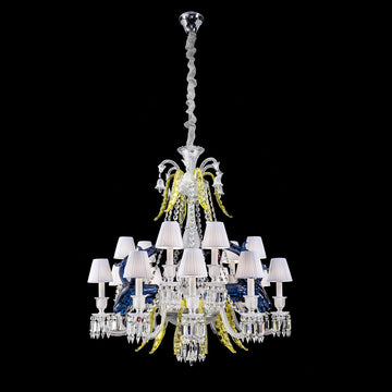 extra large crystal chandelier traditional/classic crystal chandelier colorful chandelier for 2-story/duplex buildings foyer、staircase,living room,dining room,hallway.entryway 