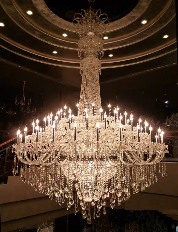 90 lIGHTS D78.7"*H102.3" Crystal Chandelier Classic Traditional Lighting Fixture 64 Lights for Hotel, Showroom, Entry , Wedding Hall