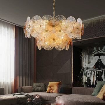 Crystal Chandelier Crystal Chandelier Art Deco Modern Stainless Steel Glass Design Ceiling Chandelier Lighting Gloss Chandelier Foyer Lighting Fixtures Chandeliers 