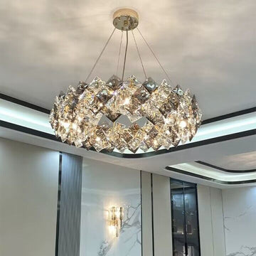 Round extra large crystal chandelier for living room/dining room/bedroom